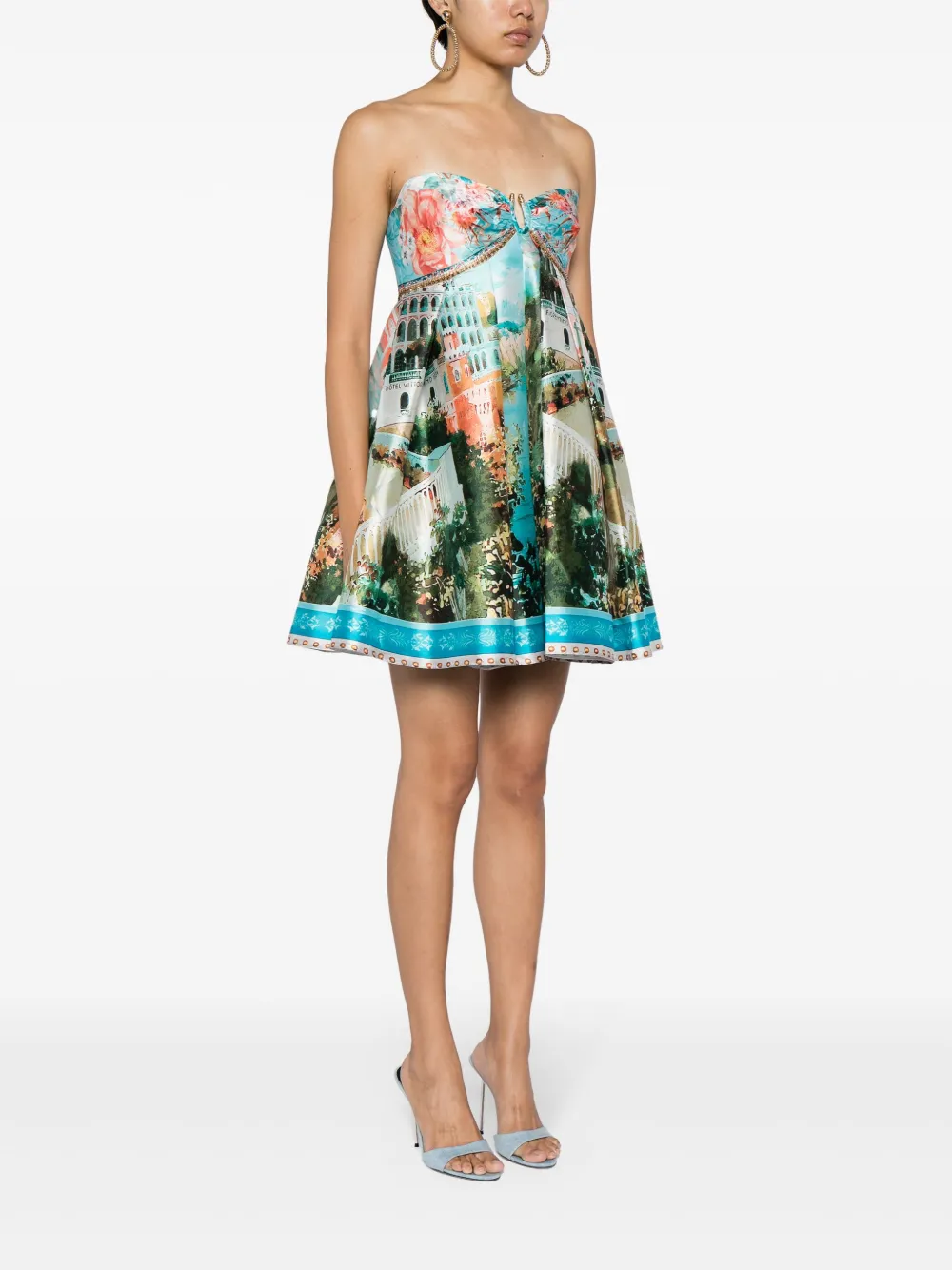 Camilladress Sleeveless Aperol Spritz Print Mini Dress