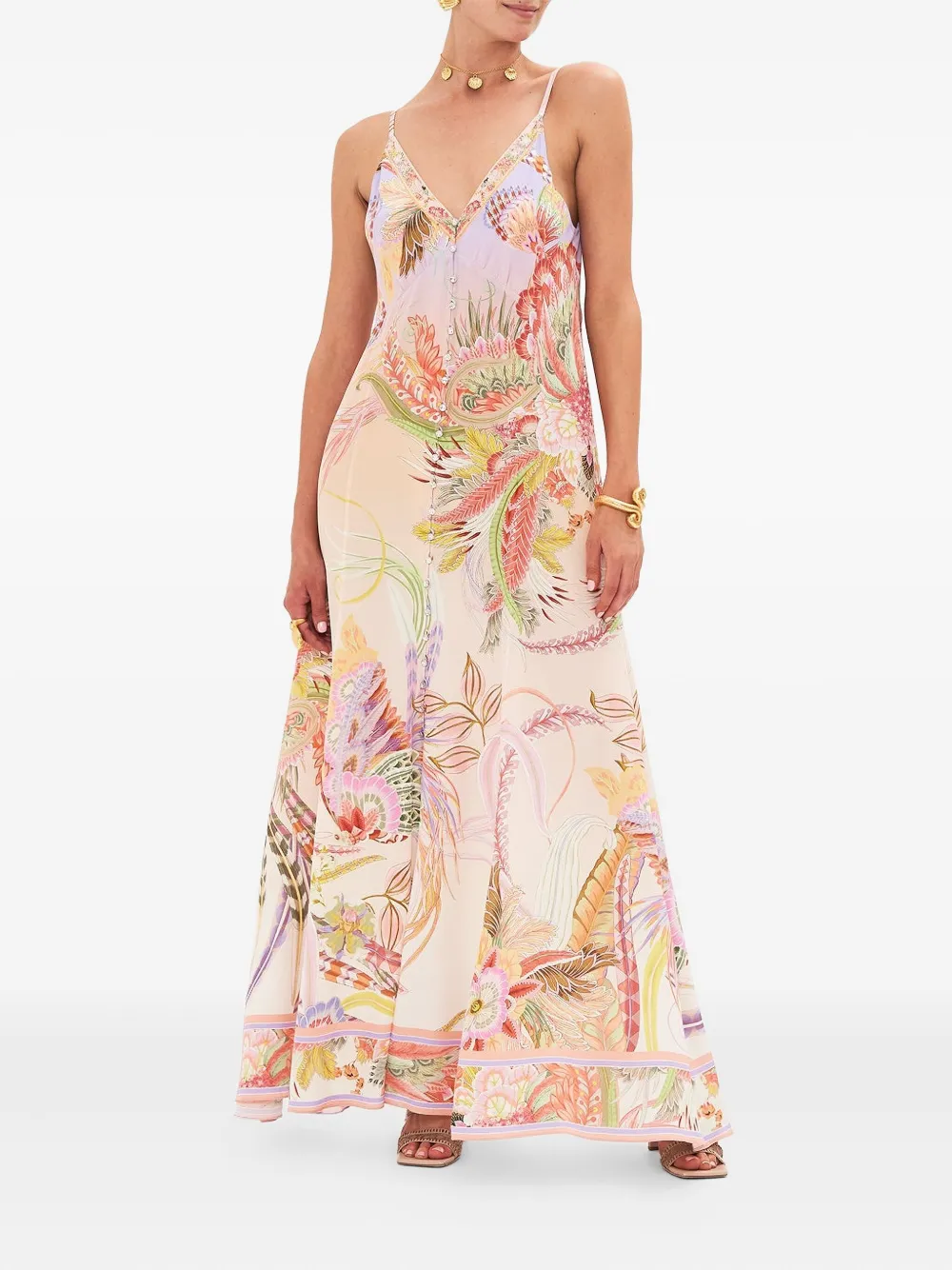 Camilla Jurk met bandjes en knopen Roze