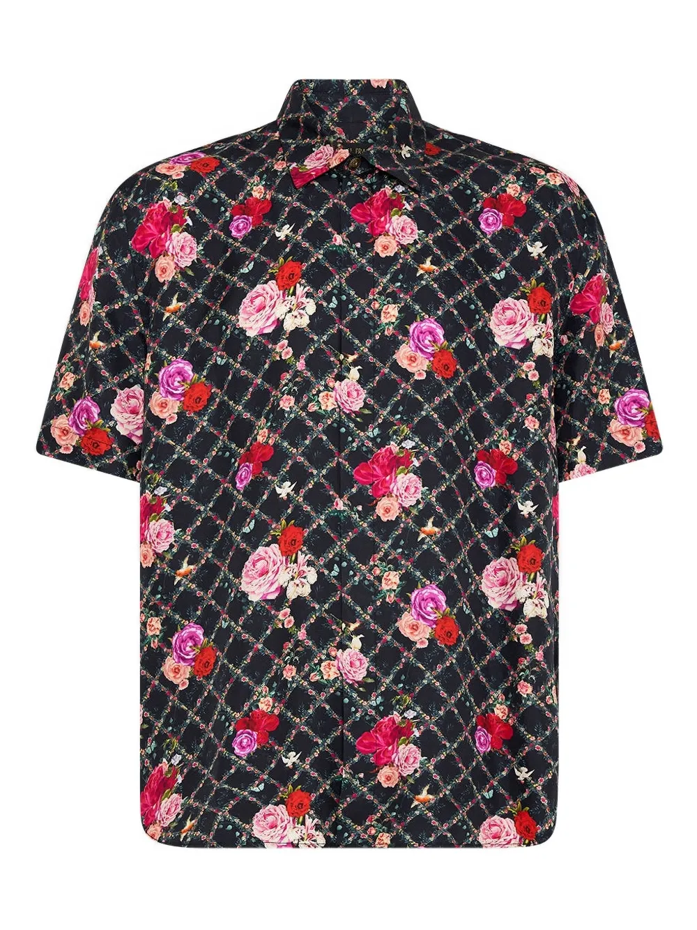 Camilla button floral-print shirt | Black | Image 1
