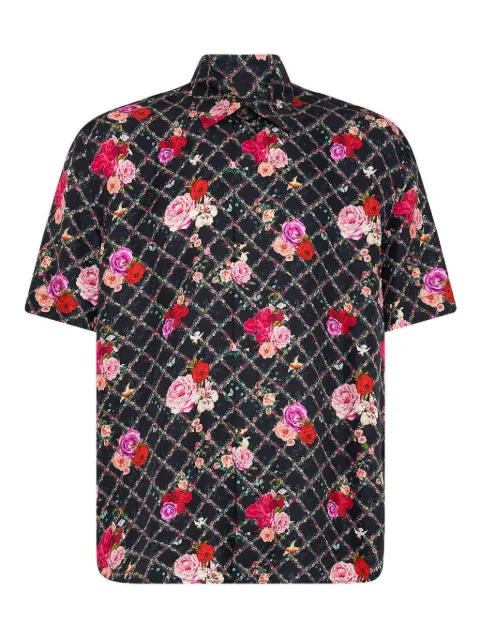 Camilla button floral-print shirt