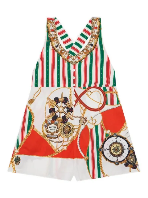 Camilla jumpsuit corto con tiras cruzadas