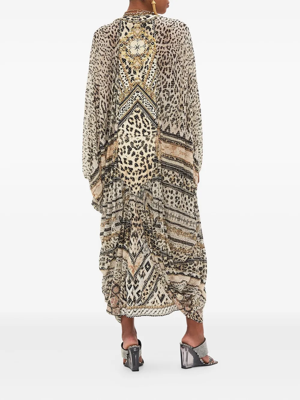 Camilla Gelaagd jack met mozaïek vlak Beige