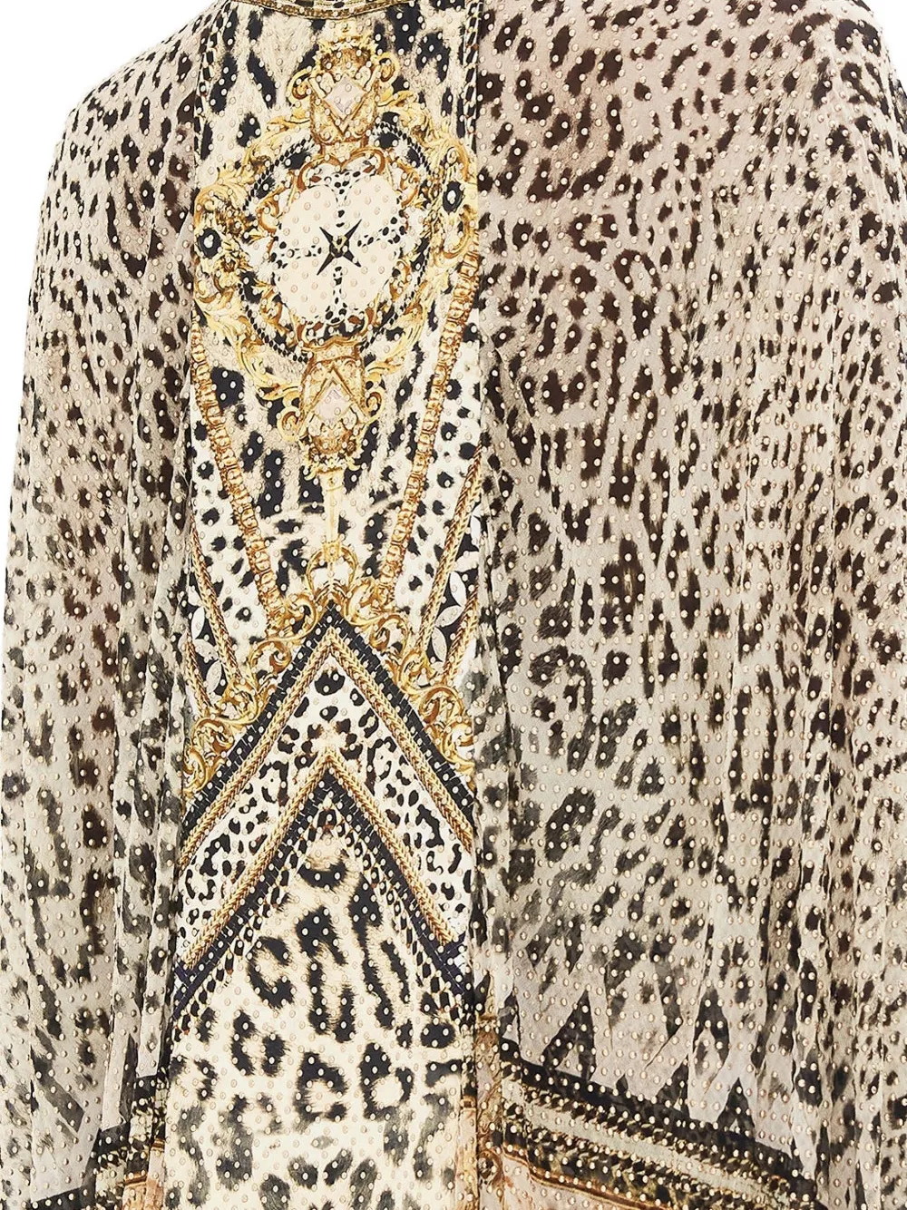 Camilla Gelaagd jack met mozaïek vlak Beige