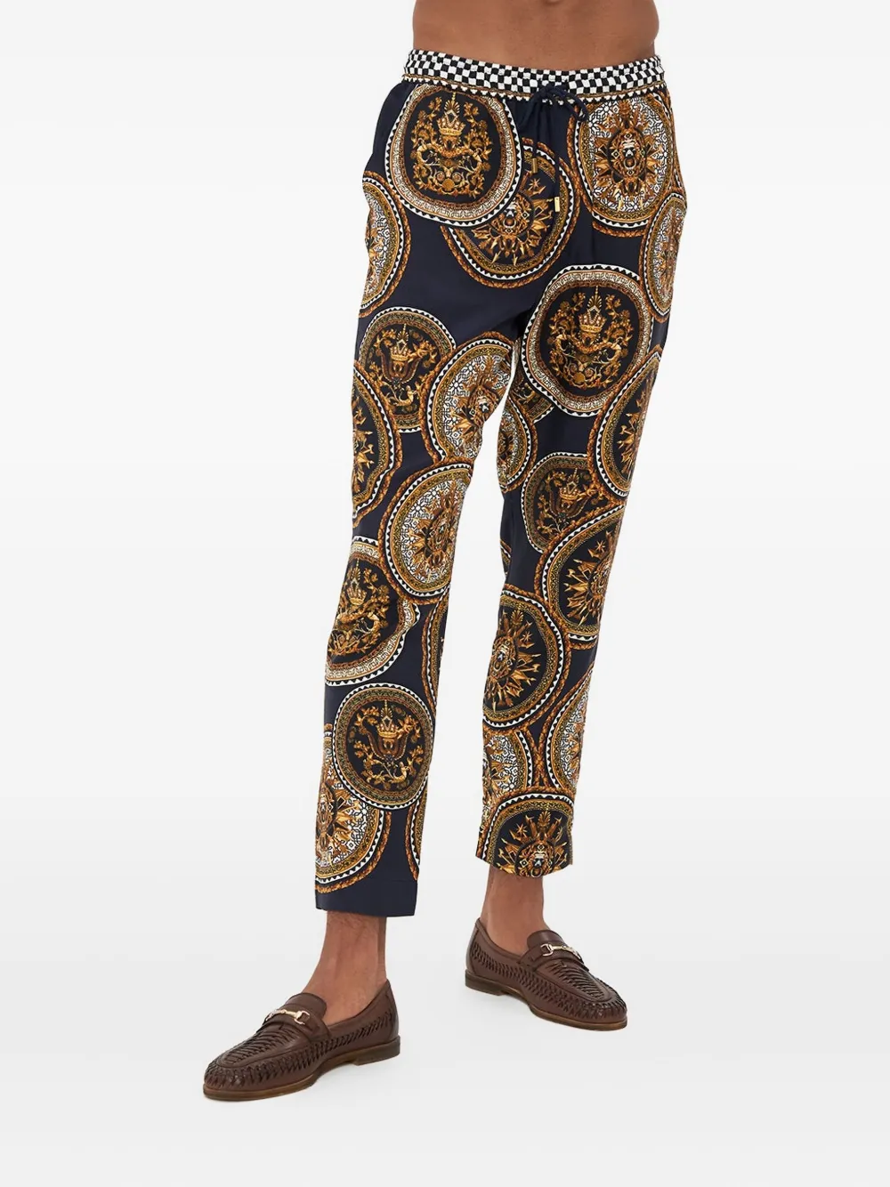 Camilla Duomo broek met print Bruin