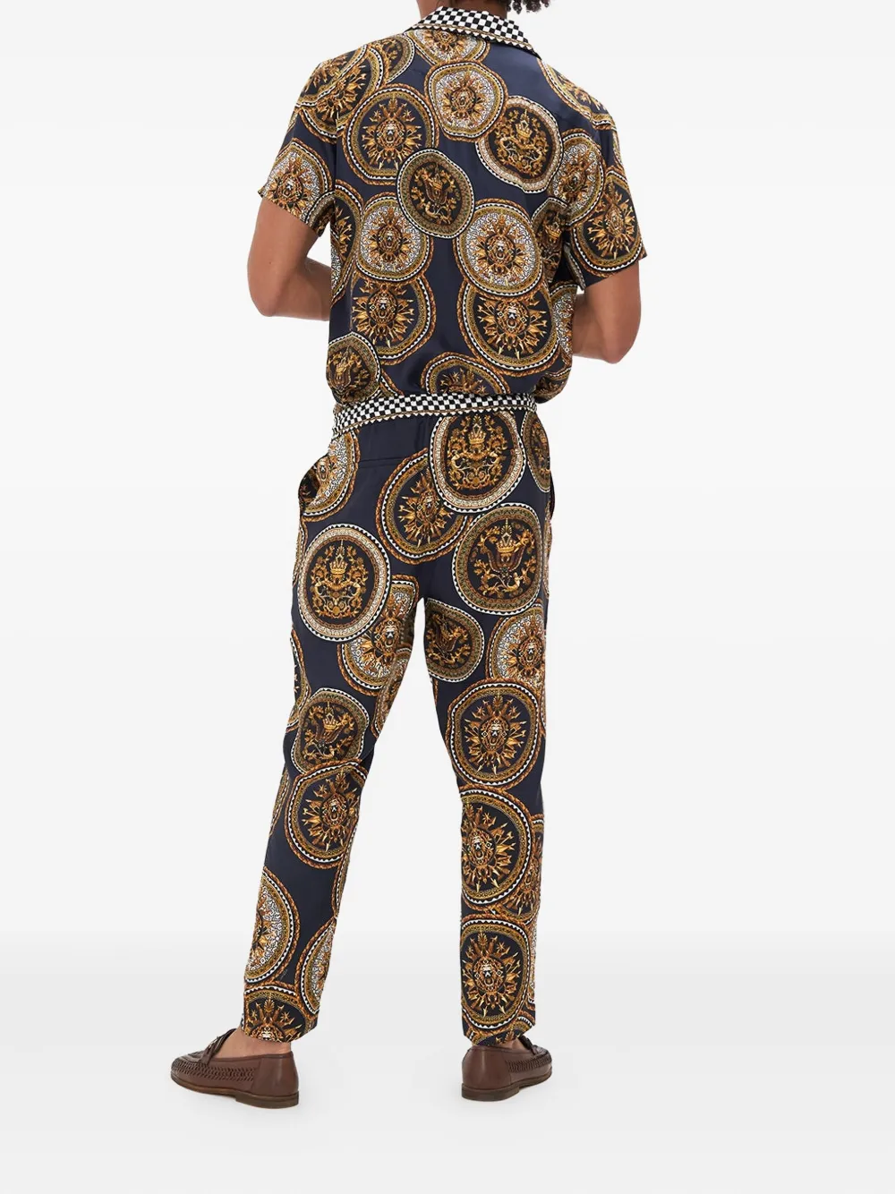 Camilla Duomo broek met print Bruin