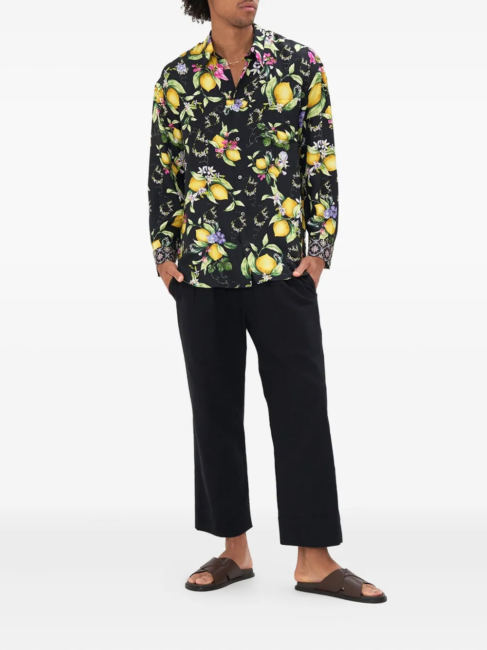 Camilla floral-print shirt - Blauw