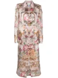 Camilla graphic-print silk coat - Multicolour
