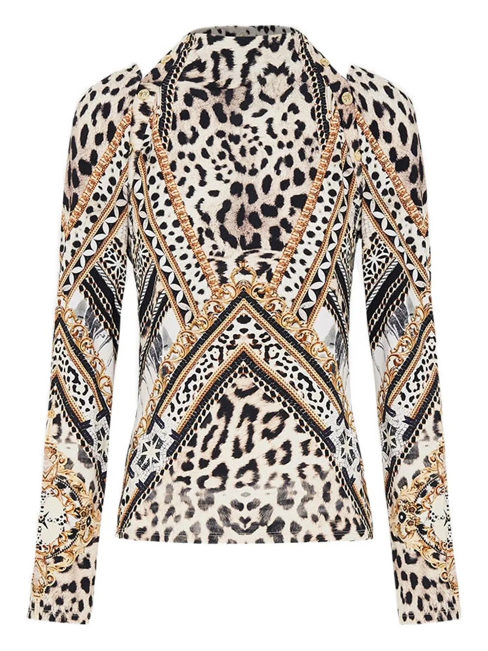 Camilla Mosaic Muse knitted top - Toni neutri