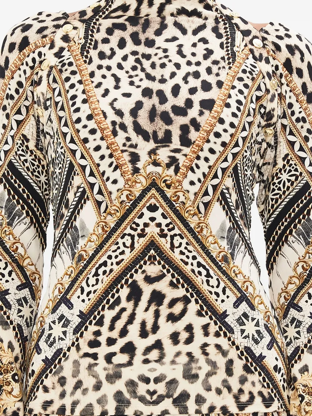 Camilla Mosaic Muse gebreide top Beige