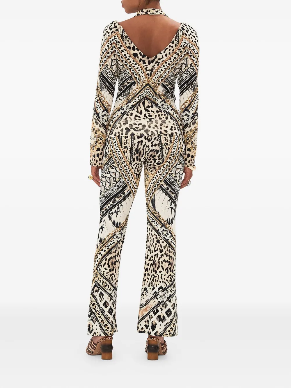 Camilla Mosaic Muse gebreide top Beige