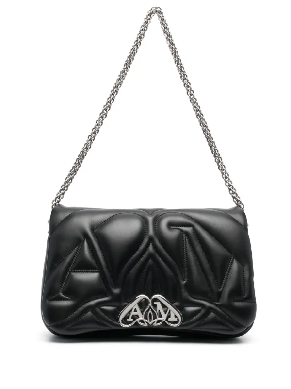 Alexander McQueen The Seal Shoulder Bag in Black