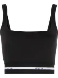 Helmut Lang logo-band cropped top - Black