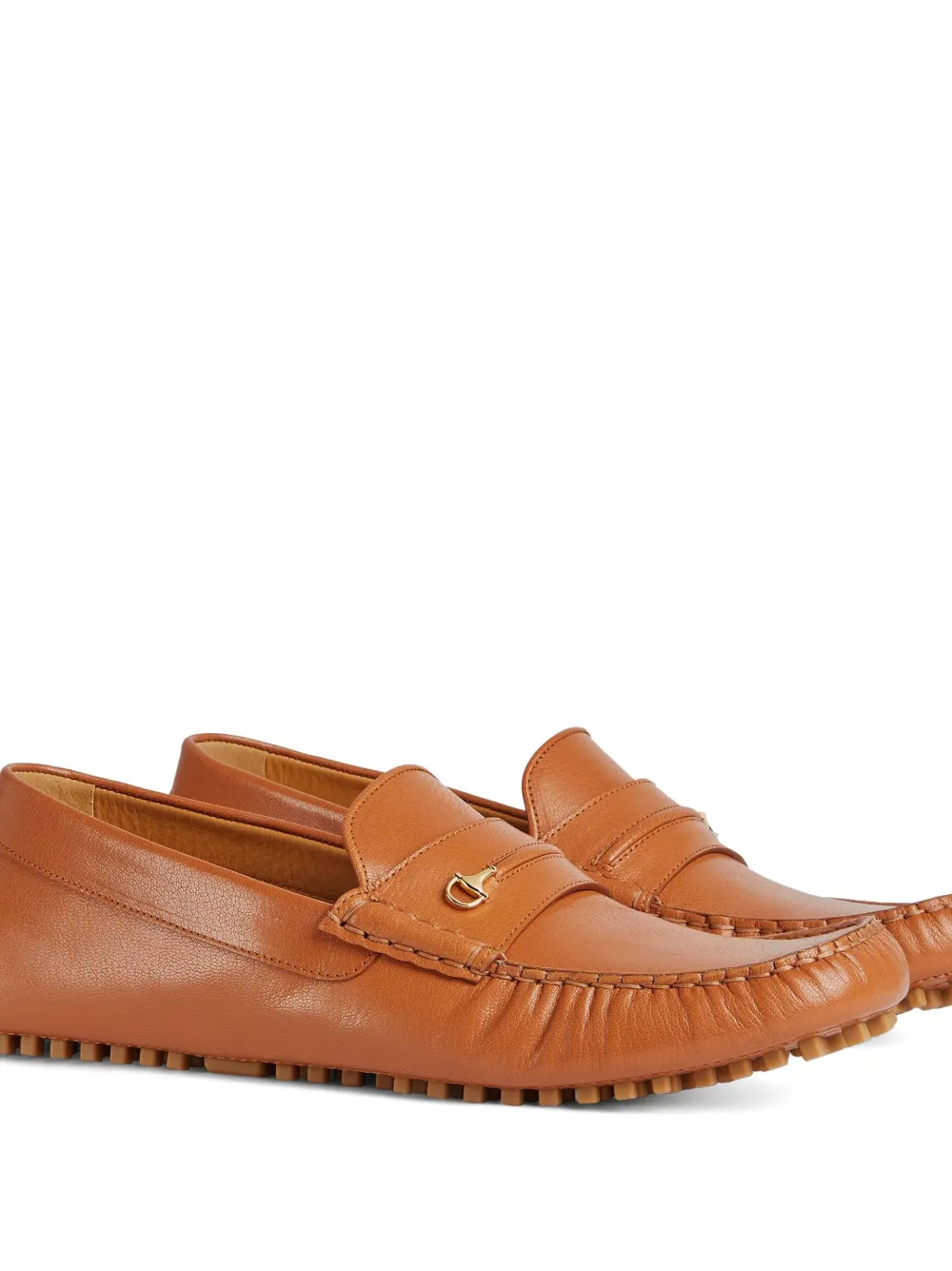 Gucci Loafers met vierkante neus - Bruin