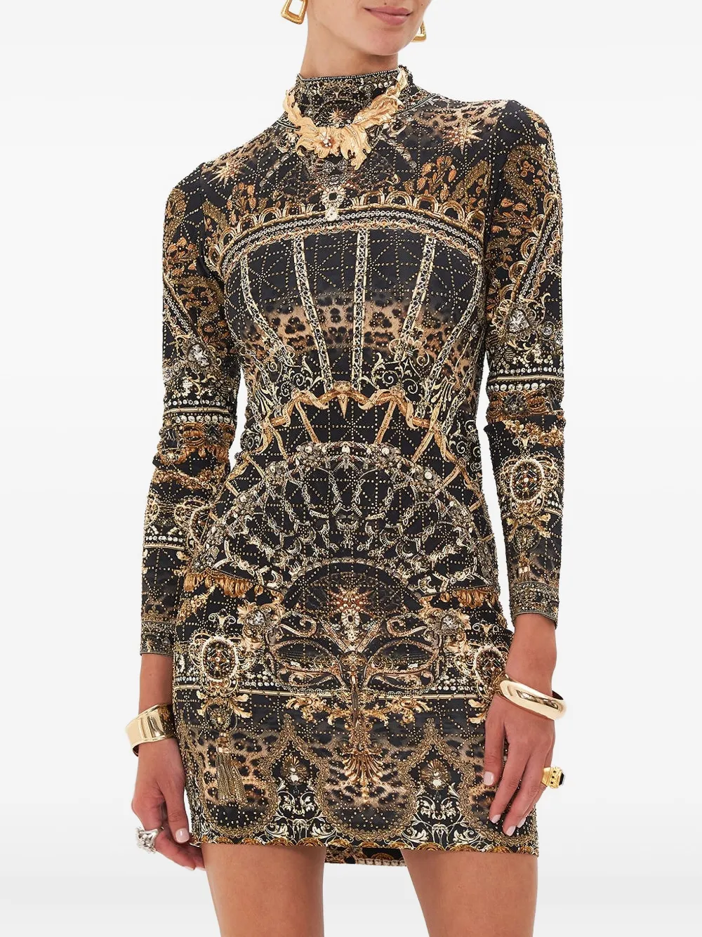 Camilla Masked Moonlight gebreide mini-jurk Zwart