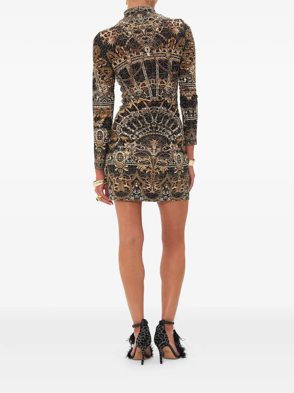 Camilla Masked Moonlight gebreide mini-jurk Zwart