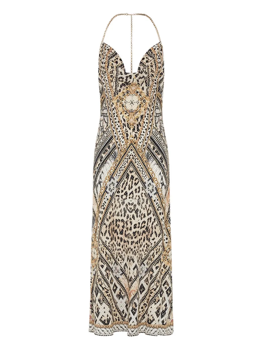 Camilla Mosaic Muse midi dress - Toni neutri