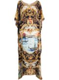 Camilla Venice Vignette-print silk kaftan dress - Multicolour