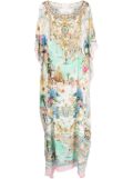 Camilla Amalfi Lullaby silk kaftan - Blue