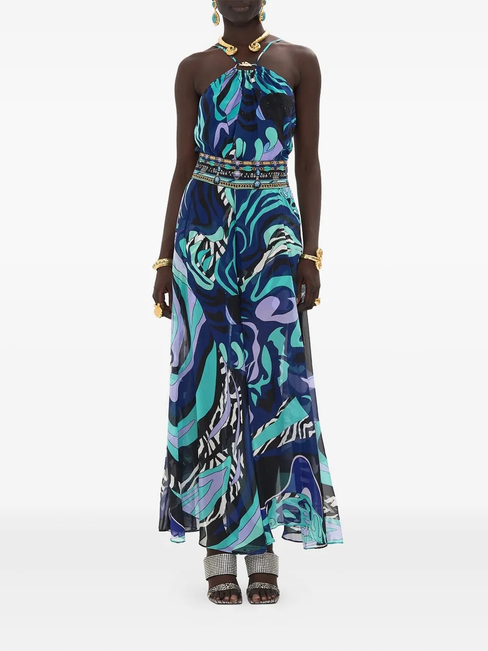 Camilla Vividly Venice wide-leg trousers - Blauw
