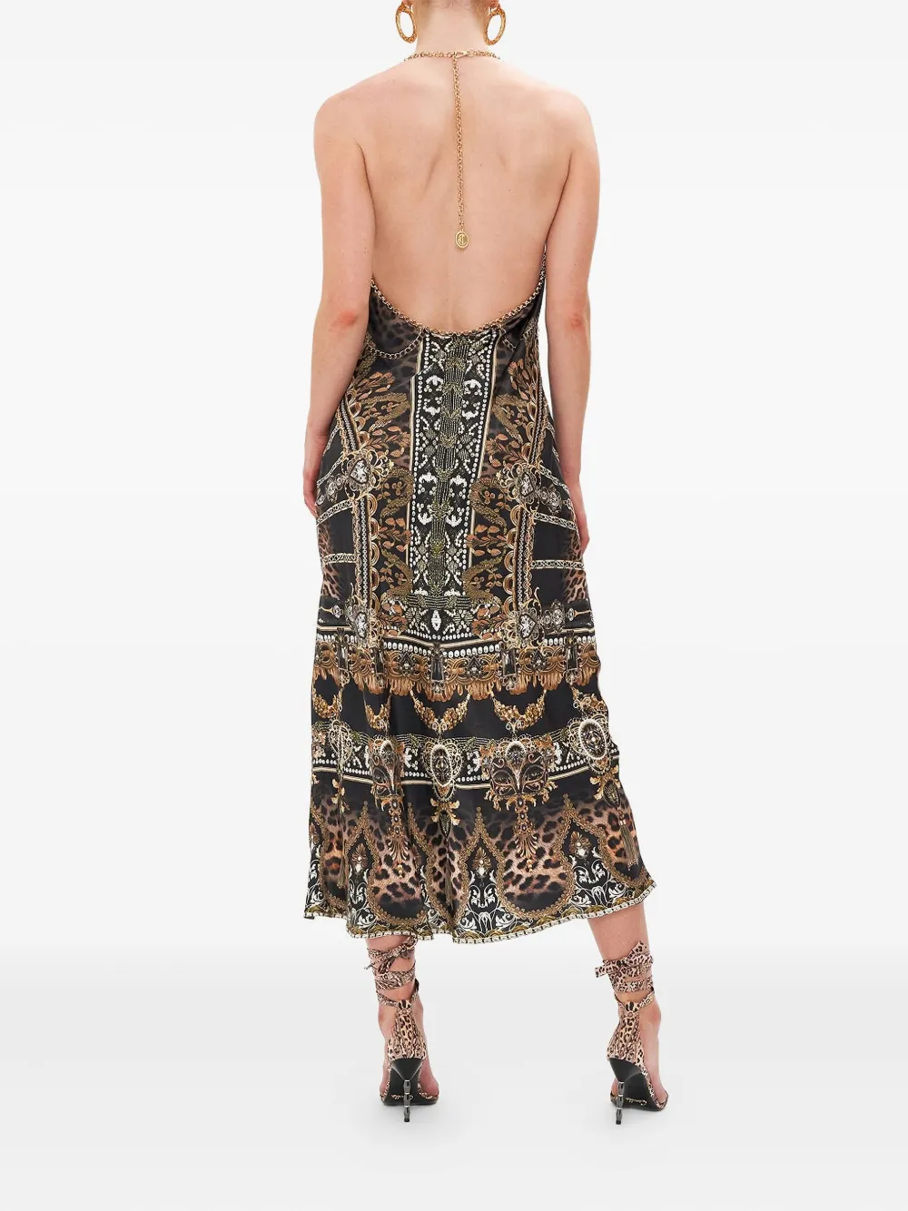 Camilla Masked Moonlight midi-jurk Zwart