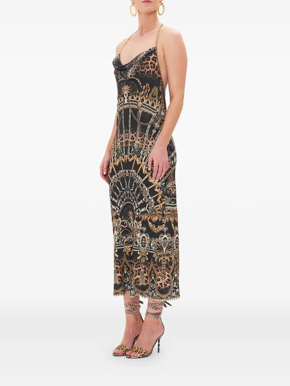 Camilla Masked Moonlight midi-jurk Zwart