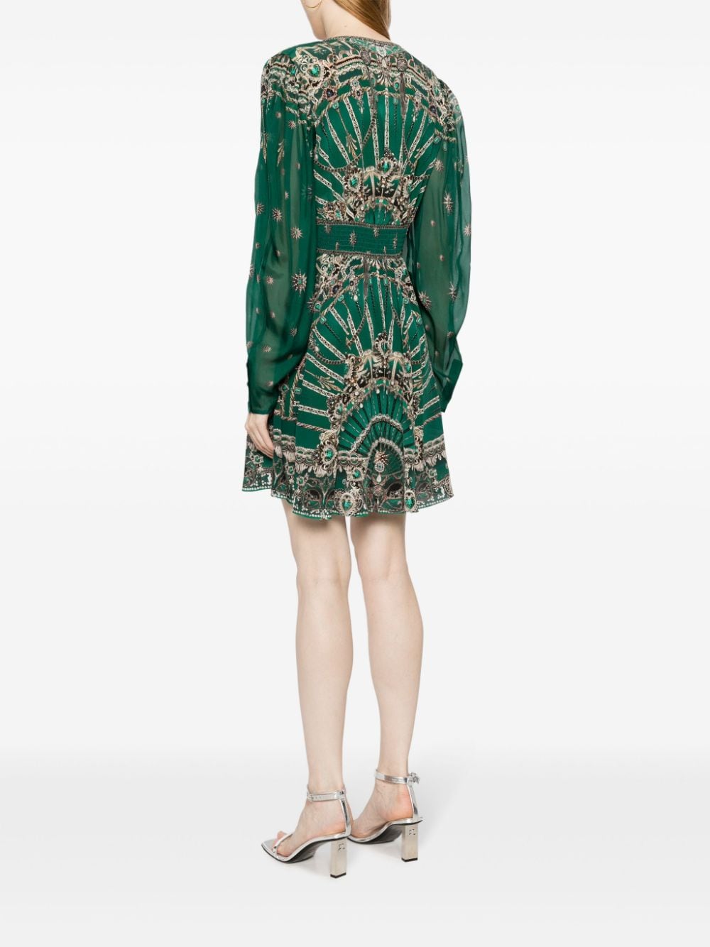 Shop Camilla Graphic-print Silk Minidress In Multicolour