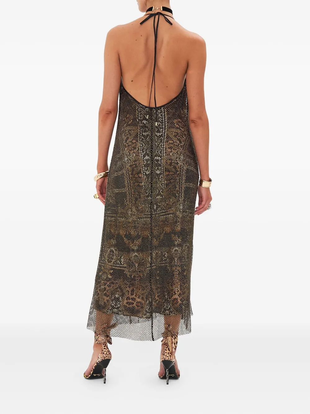 Camilla Masked Moonlight midi-jurk Beige