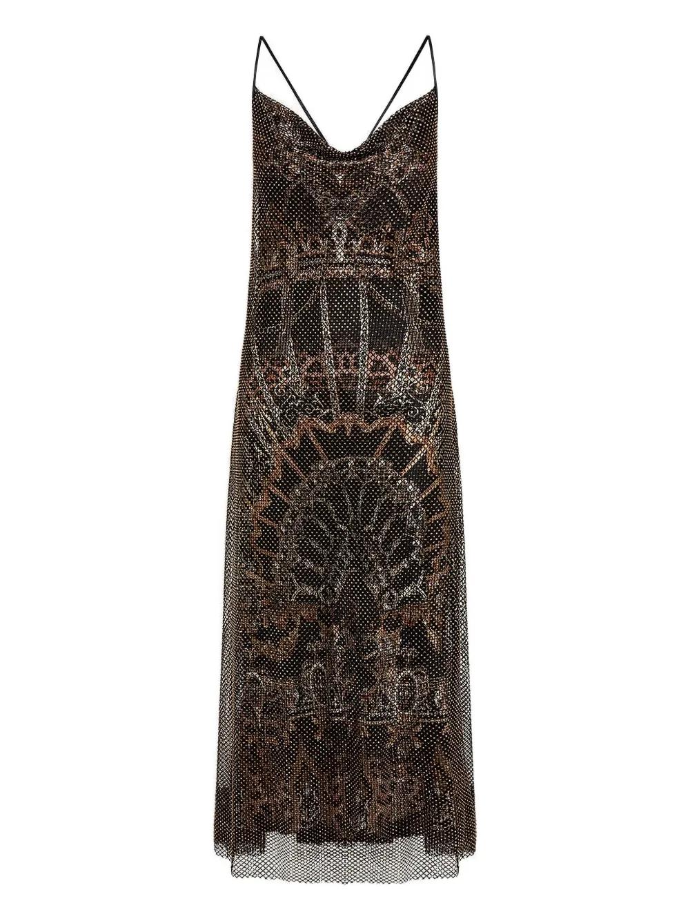 Camilla Masked Moonlight midi dress - Toni neutri