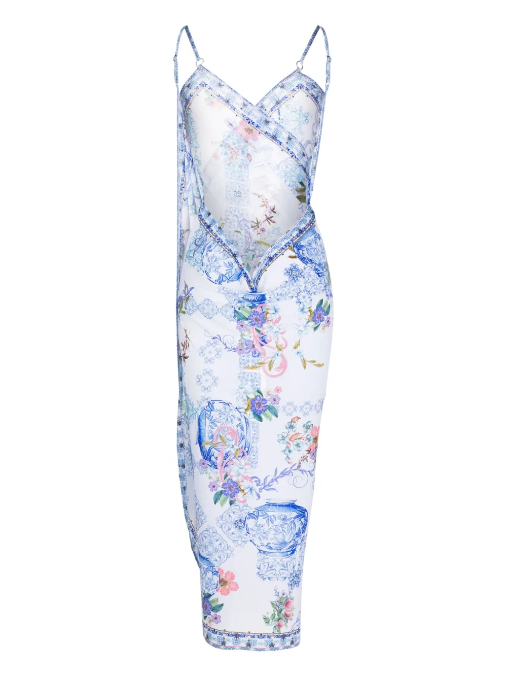 Camilla Paint Me Positano midi dress - Wit