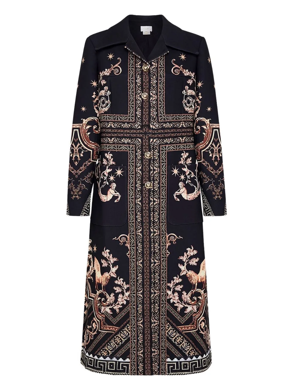 Camilla button front Duomo Dynasty coat | Black | Image 1