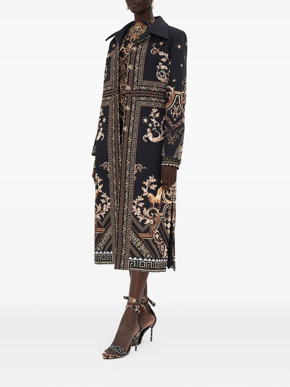 Camilla Jas met knopen aan de voorkant Zwart