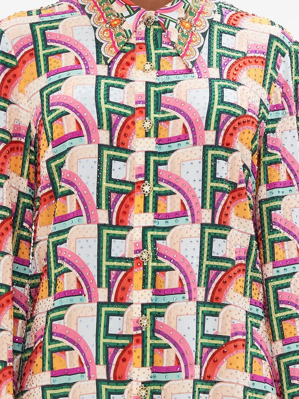 Camilla Jurk met print Roze