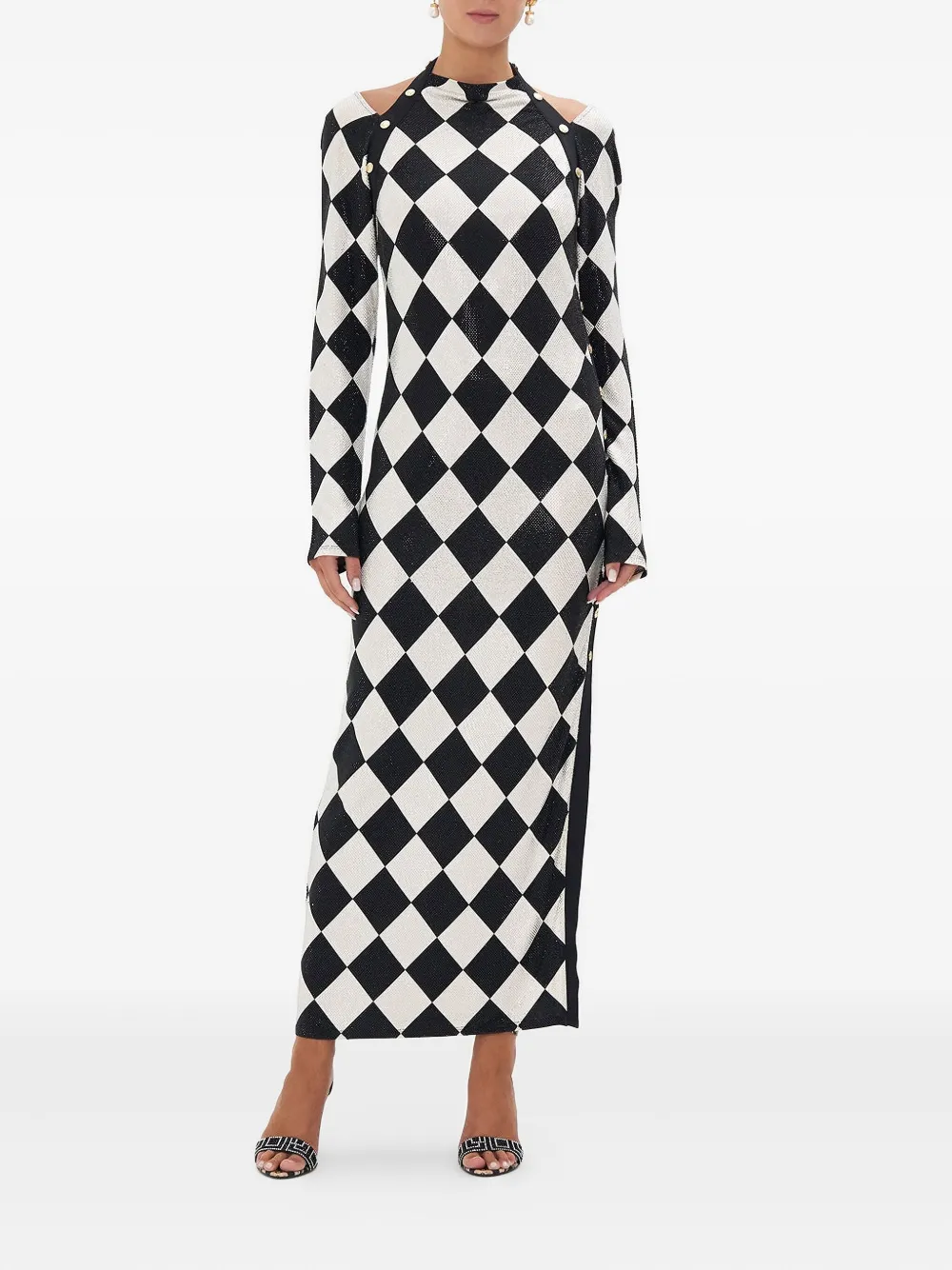 Camilla cut out shoulder jersey dress - Zwart