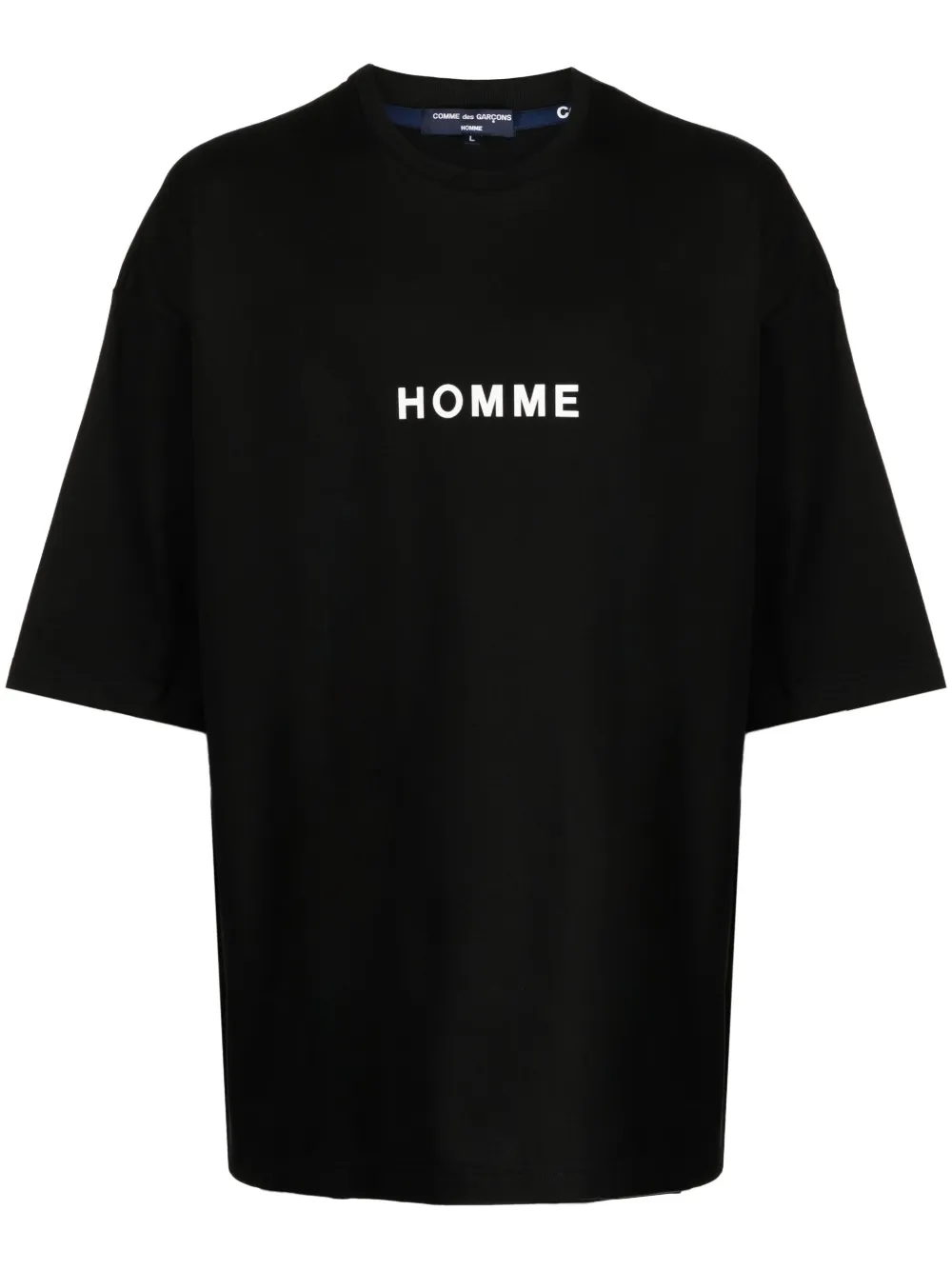 Comme Des Garçons Homme Deux Logo T-shirt For Men Short Sleeves In Black