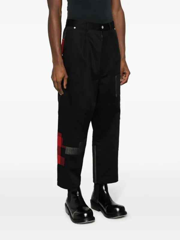 Comme Des Garçons Homme Patchwork high-rise Cropped Jeans | Black 