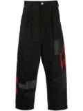 Comme des Garçons Homme patchwork high-rise cropped jeans - Black