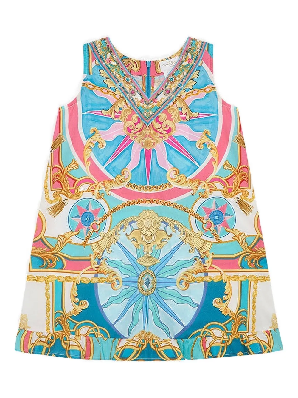 Camilla jumpsuit corto con volantes en el dobladillo | azul | Image 1