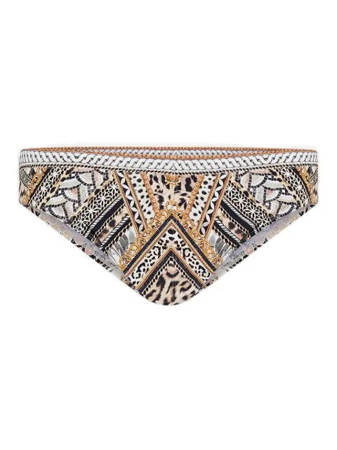Camilla Mosaic Muse-print swimming trunks