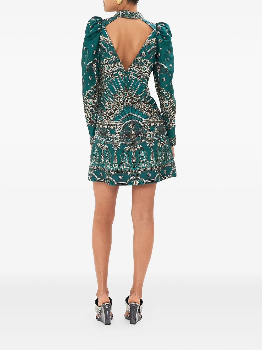 Camilla A Venice Veil mini-jurk Groen