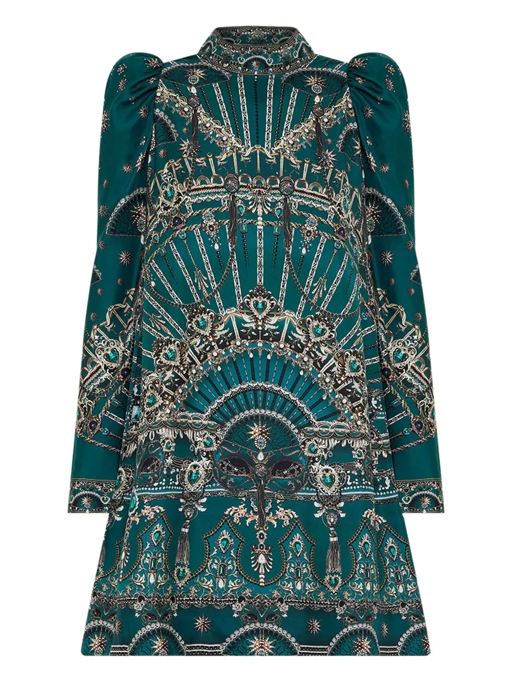 Camilla A Venice Veil mini dress - Verde