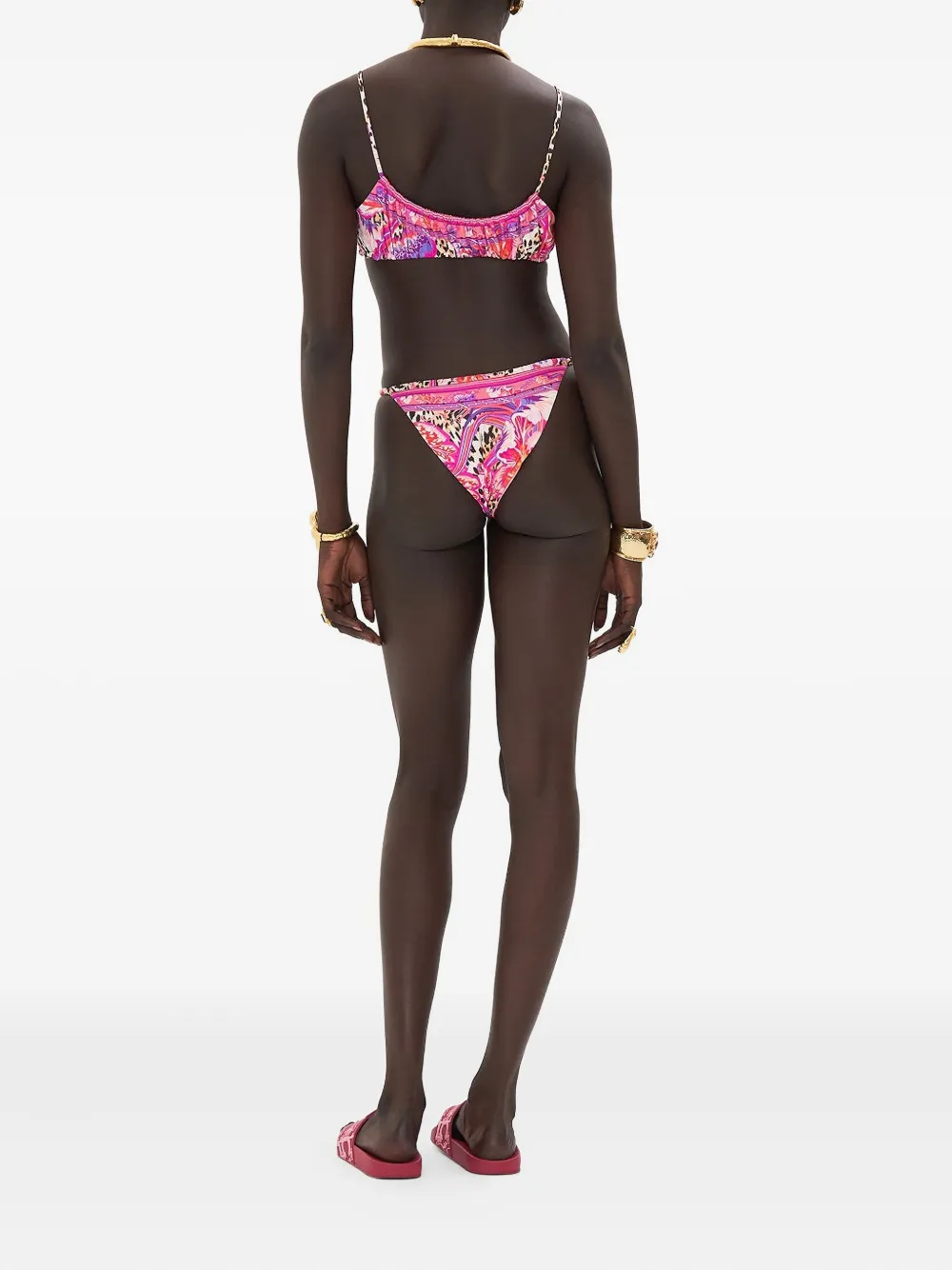 Camilla Bikinitop met abstracte print Roze