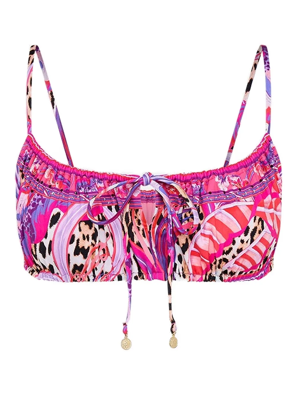 Camilla abstract-print bikini top | Pink | Image 1