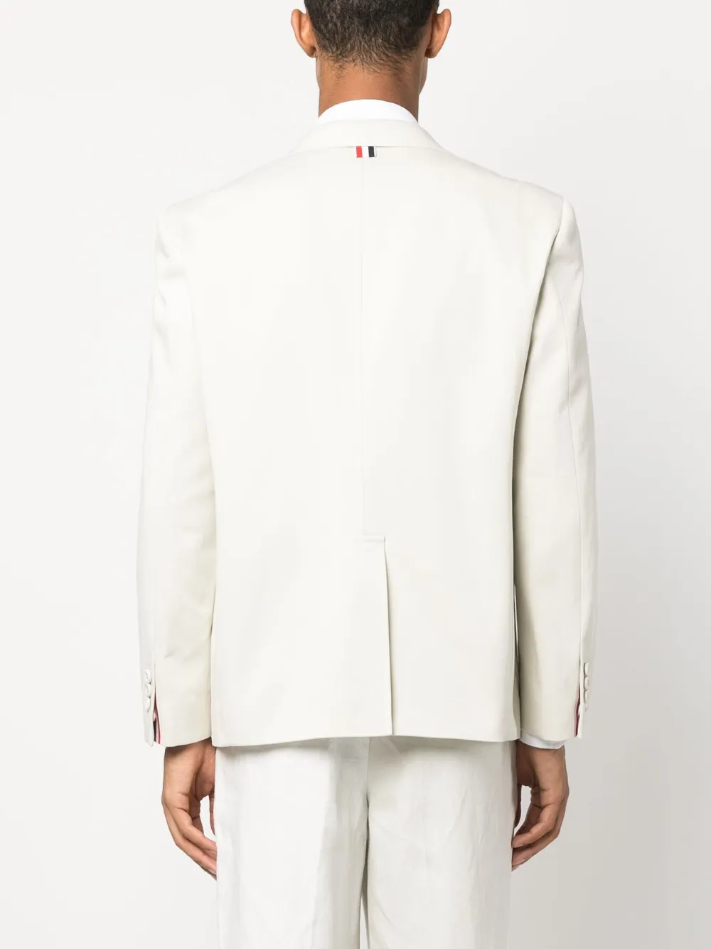 Shop Thom Browne Rwb-stripe Tailored Blazer In Neutrals