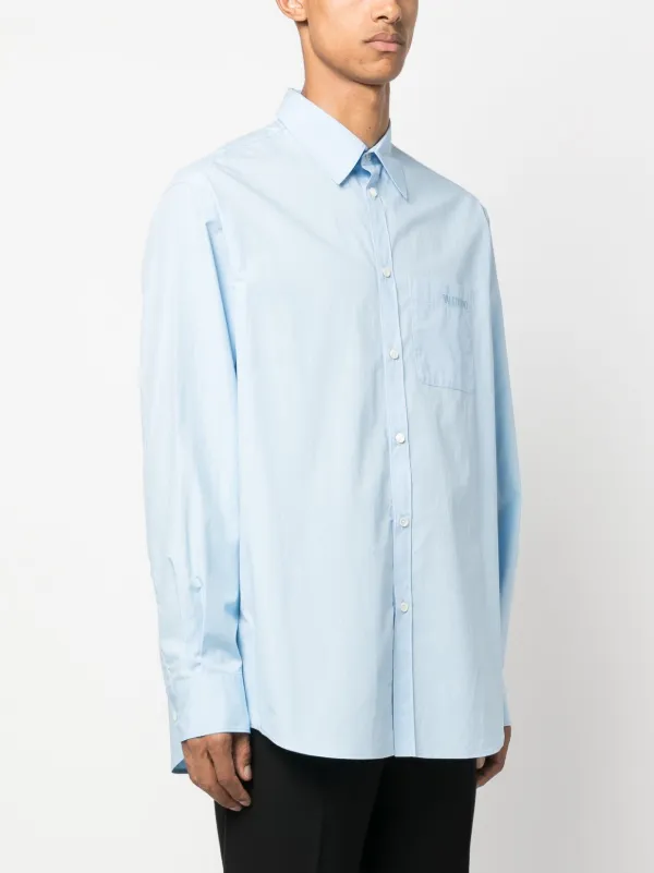 Valentino Garavani ロゴ シャツ | ブルー | FARFETCH JP