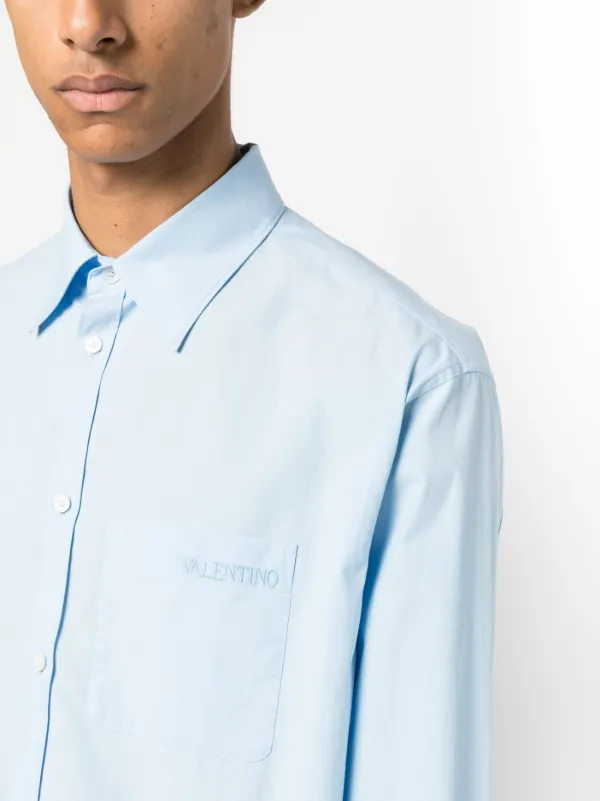 Valentino Garavani ロゴ シャツ | ブルー | FARFETCH JP