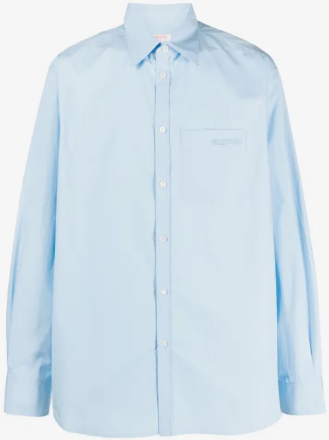 Valentino Garavani camisa con logo bordado