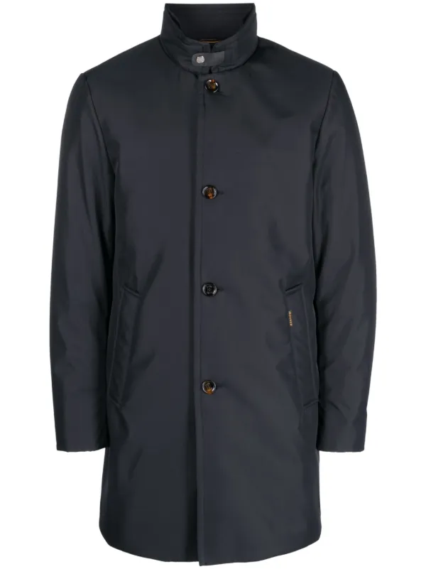 Moorer Long-sleeve Feather-down Coat in Blue