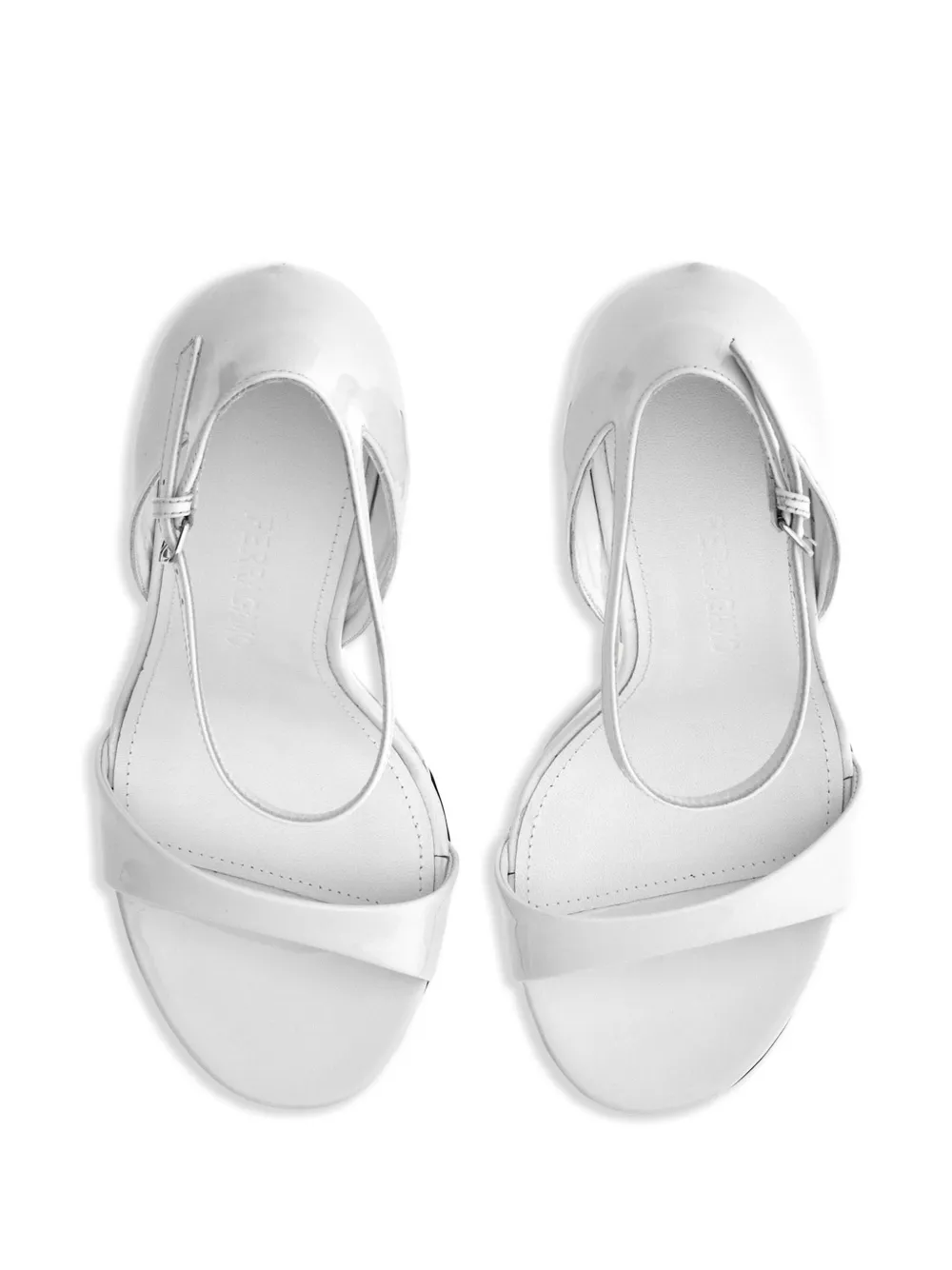 Ferragamo Sandalen met hoge sleehak Wit