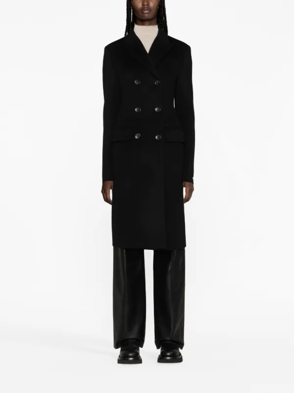 Sportmax Morgana double-breasted Virgin Wool Coat | Black