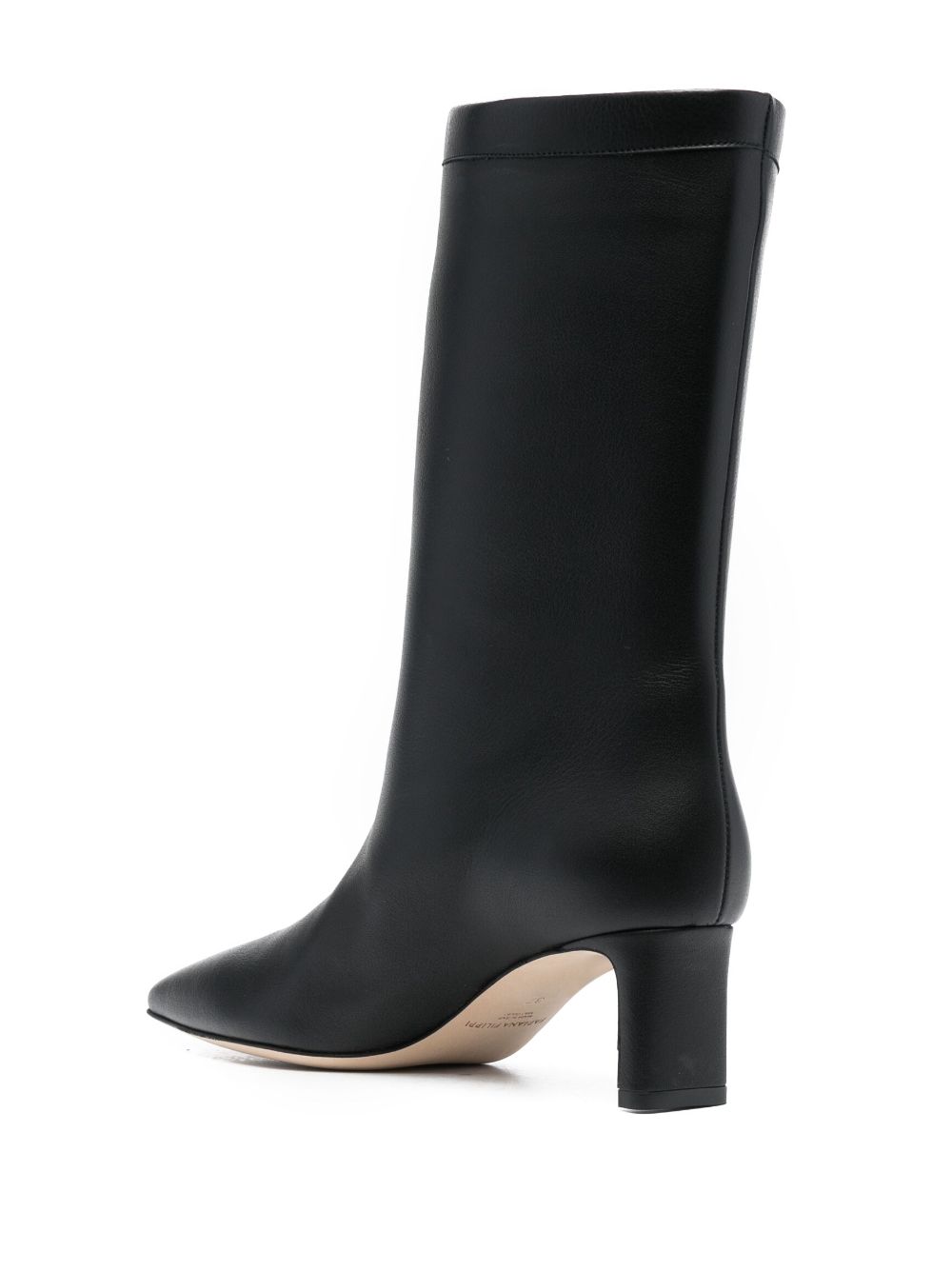 Shop Fabiana Filippi 55mm Pointed-toe Leather Boots In Black